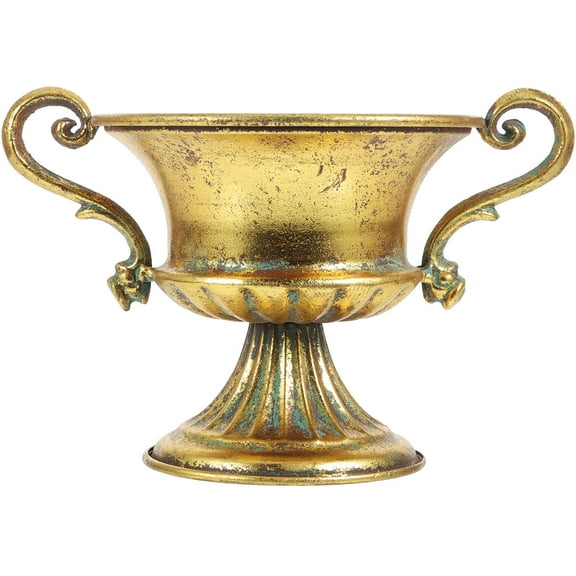 PTOOTP Antique Metal Flower Vase for Home Decoration, Elegant Floral Centerpiece, 1 Set