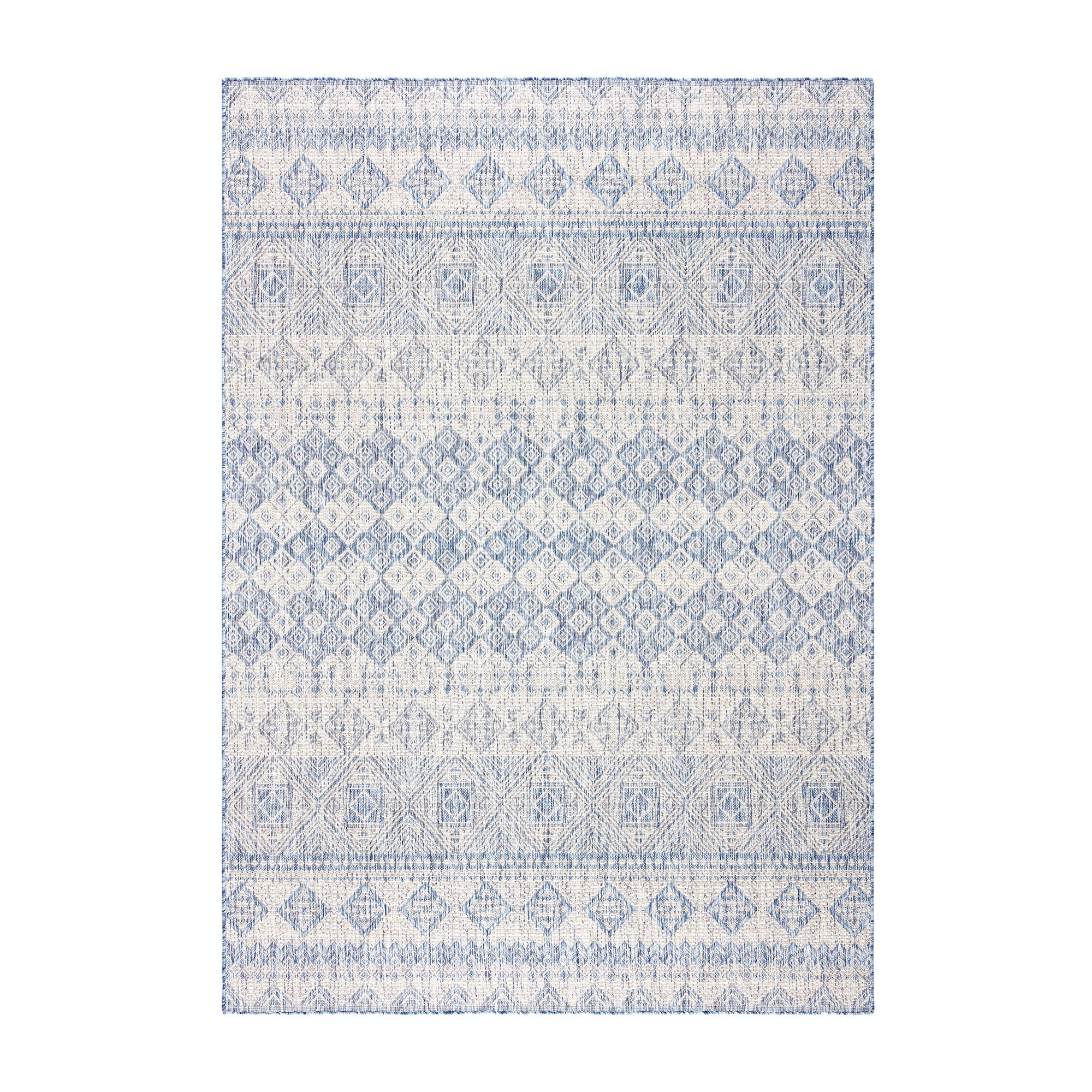 Savara Talina Indoor/ Outdoor Polypropylene Blue Flat Weave Area Rug, 8x10