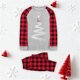 thumbnail image 1 of Pijama familiar europeo con estampado navideño de moda, traje para padres e hijos, blusa y pantalones de poliéster para mujer, 1 of 3