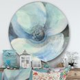 thumbnail image 3 of Designart 'Watercolor Moonlight Magnolia II' Art mural cercle en métal de ferme, 3 of 3