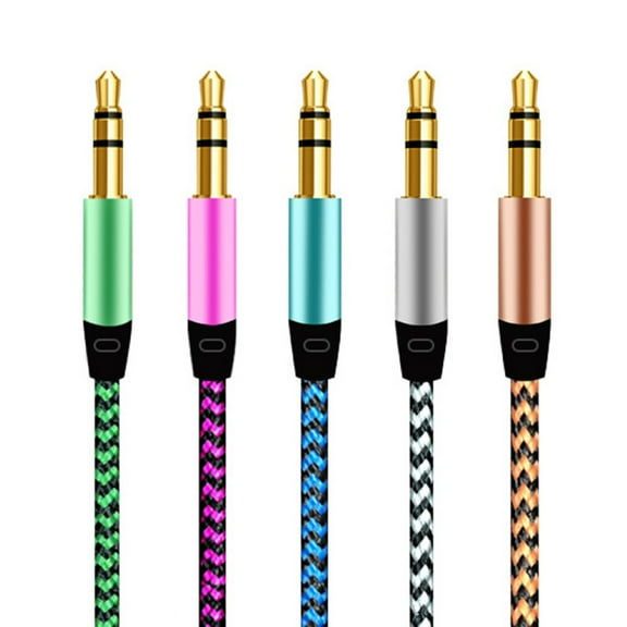 SUSUchens 1m Braided 3.5mm AUX Male to Male Stereo Audio Adapter Cable for PC DVD Speaker