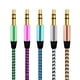 thumbnail image 1 of Gwong Electrónica 1M trenzado de 3,5 mm aux masculino al cable de adaptador de audio estéreo masculino para PC DVD altavoz, 1 of 7