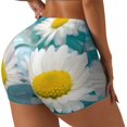 thumbnail image 2 of Vsdgher Daisy Flowers print Workout Shorts for Women Seamless Soft Smooth Gym Yoga Scrunch Active Exercise Fitness Shorts, 2 of 8