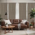 thumbnail image 2 of Ambesonne Classical Window Curtains, Floral Leafy Damask Art, Each 28" W x 84" L, Dark Sepia and Tan, 2 of 5