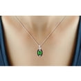 thumbnail image 3 of 3 1/2 Carat T.G.W. Chrome Diopside And Black & White Diamond Accent Sterling Silver 3-Piece Jewelry set, 3 of 5