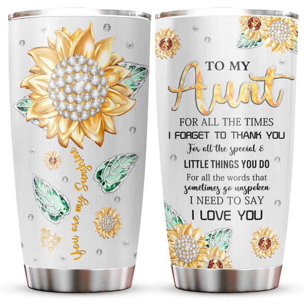 Vaso Muilzon Aunt Gifts, 600 ml, acero inoxidable Best Aunt Ever