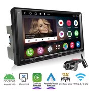 ATOTO 7 inch Android Car Stereo 2GB+32GB Double Din Radio with 1080P USB DVR On Dash Camera Wireless Carplay & Android Auto With GPS Track,Bluetooth, MirrorLink, GPS/SWC/FM/AM,AI Chat (A6)