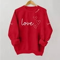 thumbnail image 5 of Uaswgudfs Women's Valentine's Day Crewneck Sweatshirt - Long Sleeve Casual Pullover Heart Prints, Valentine Graphic Top for Women, 5 of 6