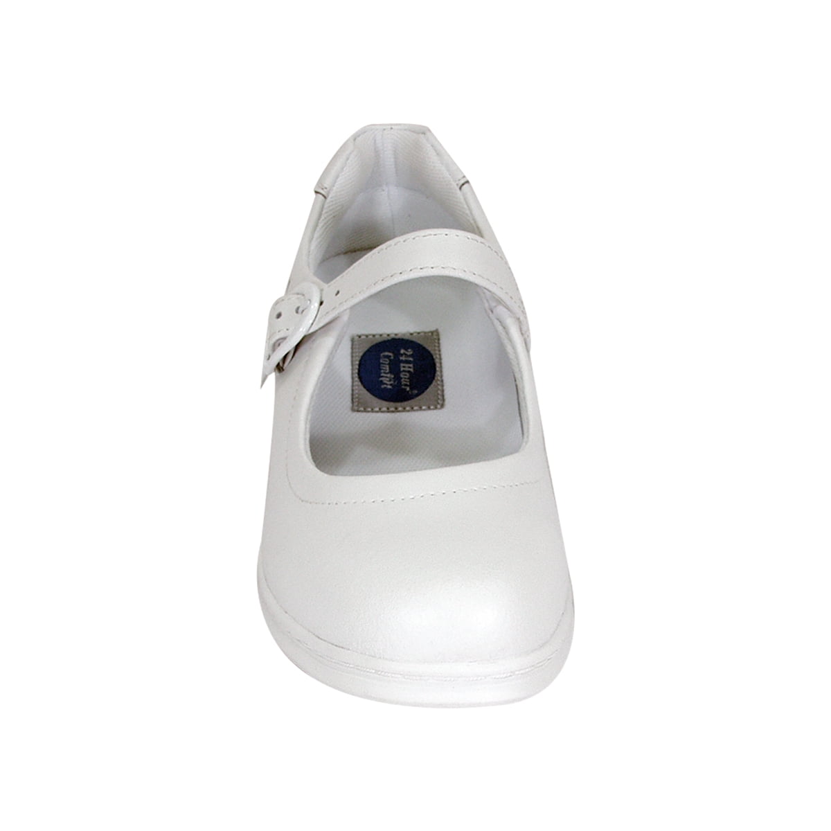 24 HOUR COMFORT Cara Wide Width Professional Sleek Shoe WHITE 10