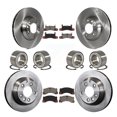 thumbnail image 1 of Transit Auto Front Rear Wheel Bearings Disc Brake Rotors and Ceramic Pads Kit (10Pc) for Car Porsche Cayenne with 350mm Diameter Rotor - Left Right Side (Driver Passenger) KBB-117439, 1 of 11