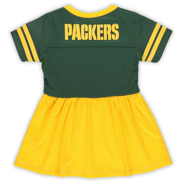 Girls Toddler Green Green Bay Packers Stadium Lights Fashion Jersey Dress -  Walmart.com