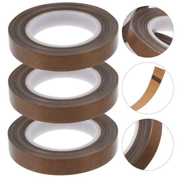 OUNONA 3 Rolls Heat Proof Tape Electrical Tapes PTFE Chemical Resistance