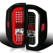 Spec-D Tuning Black LED Sequential Tail Lights Compatible with 2014-2021 Toyota Tundra, Left   Right Pair Assembly