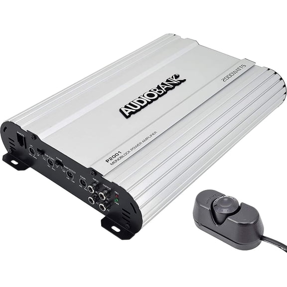 Amplificador Estéreo Audiobank Monoblock 2000 Watts Aleación de Aluminio Resistente para Coche