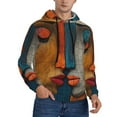 thumbnail image 2 of Naloa Abstract Colorful Duality Men's Casual Hooded Collar Drawstring Hoodies Pullover Sweatshirts Casual Long Sleeve Shirts-Large, 2 of 7