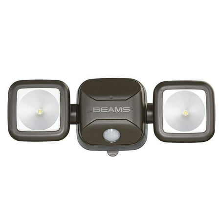 Mr. Beams MB3000 High Performance Wireless Battery Powered Motion Sensing LED Dual Head Security Spotlight, 500 Lumens, Brown, 1-Pack, The dual head spotlight.., By Mr (Best Outdoor Security Beams)