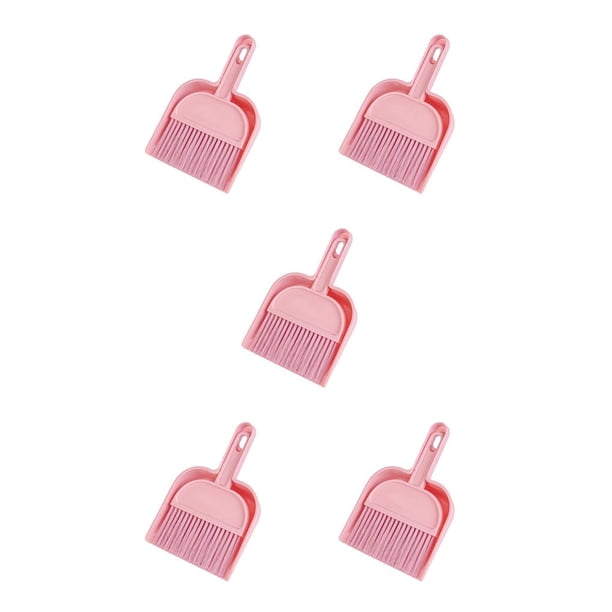 Matsuzay Juego de escoba recogedor Mini recogedor Cepillo de cerdas suaves para Escritorio Encimera Tablero de llaves, Rosa rosado 5piezas Matsuzay CBP051352