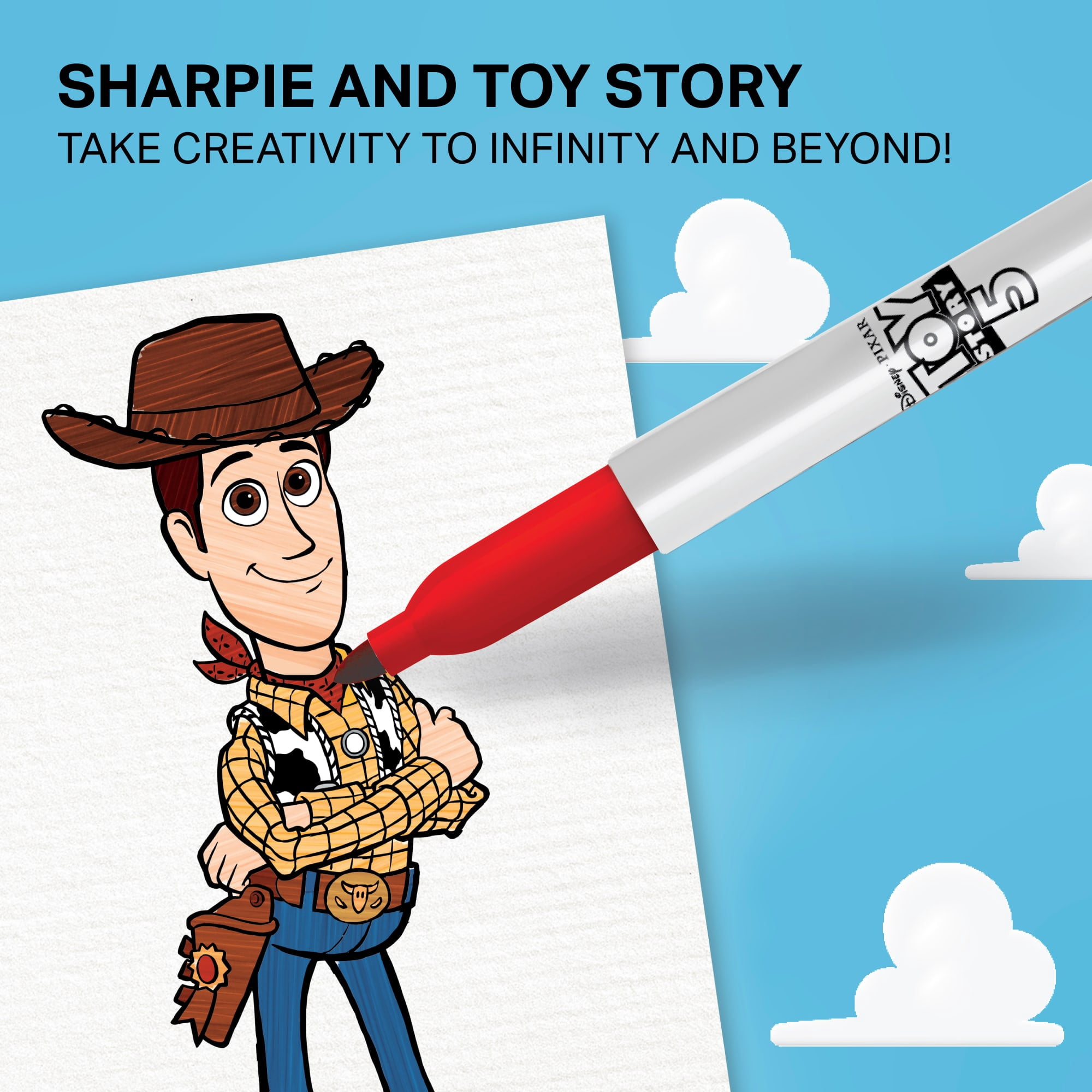 Sharpie Permanent Markers, Toy Story 5 Packaging, Assorted, Fine Point, 12 Count