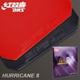 thumbnail image 2 of Hurricane 8 Table Tennis Rubber Elastic High-stickiness for Speed & Loop Pimples-in Ping Pong Rubber with Dense Sponge Red H41 T2.2, 2 of 6