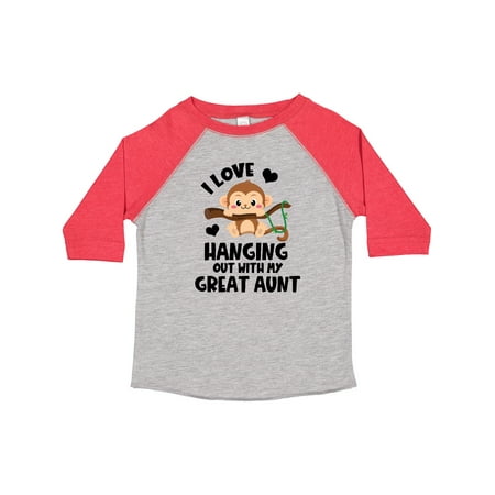 

Inktastic Monkey I Love Hanging out with My Great Aunt Gift Toddler Boy or Toddler Girl T-Shirt