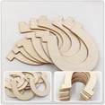 thumbnail image 4 of 10 Pcs Mini Horseshoes for Crafts Blank Wood Chips Child, 4 of 6