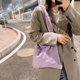 thumbnail image 5 of Sywqhk Bolso De Hombro De Felpa Con Estampado De Oso A La Moda, Bolsos Grandes De Invierno Para Mujer (Púrpura) Sywqhk Para estrenar, 5 of 9