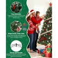 thumbnail image 2 of IDEALHOUSE, 9FT, Green Christmas Tree. Pre-Installed Multicolor Bulbs, Full Fraser Fir, Hinged Branches, Metal Stand. Indoor Holiday Decor for Home, Office, Entryway., 2 of 8