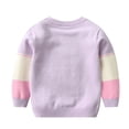 thumbnail image 4 of Esaierr Toddler Girls Pullover Sweater Kids Crewneck Winter Sweater Cute Long Sleeve Tops Sweatshirts Shirts for 1-7Y, 4 of 5