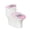 Pink Gnome Heart Pattern, variant on HELLHERO Christmas Toilet Seat Lid Cover Set, Easy to Clean Non-Slip Polyester Toilet Lid Covers Set