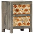 thumbnail image 1 of vidaXL Bedside Cabinet Grey 40x30x50 cm Solid Mango Wood, 1 of 4
