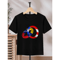 thumbnail image 2 of Hispanic Heitage Month With 2 Rings Design Iron-On Graphic Tees With 100% Cotton Fabric,Suitable for Boys And Girls,Size From 3T-13Y,Ideal Gift for Kids, 2 of 6