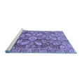 thumbnail image 2 of Ahgly Company Machine Washable Indoor Square Oriental Blue Traditional Area Rugs, 6' Square, 2 of 4