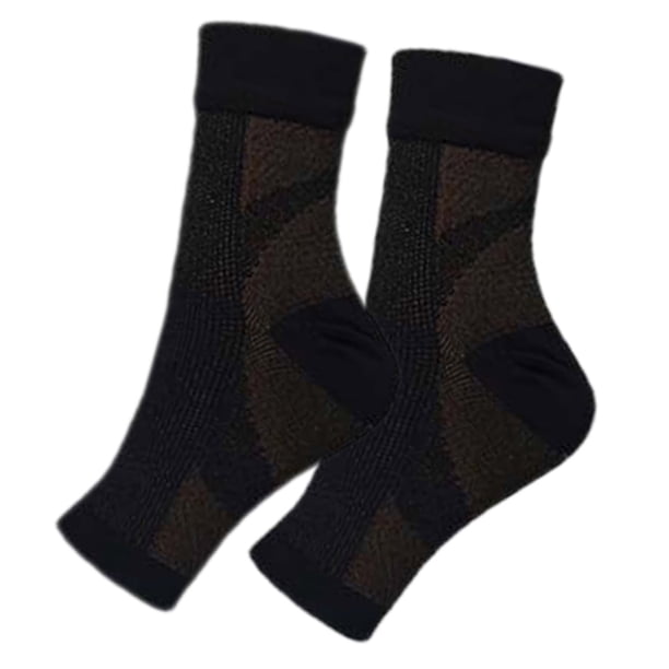 Calcetines ortopédicos de soporte para pies y tobillos, para fascitis plantar, con agarre, para fútbol y fitness (1 par)