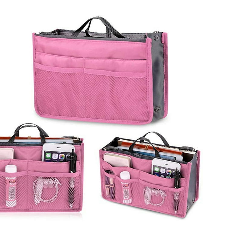 Women's Travel Handbag Organizer Insert-Multi-Pocket Purse Liner