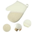 thumbnail image 3 of Unique Bargains 1 Pc Shower Gloves Exfoliating Gloves for Bathroom 8.46"x6.89" Yellow White, 3 of 6