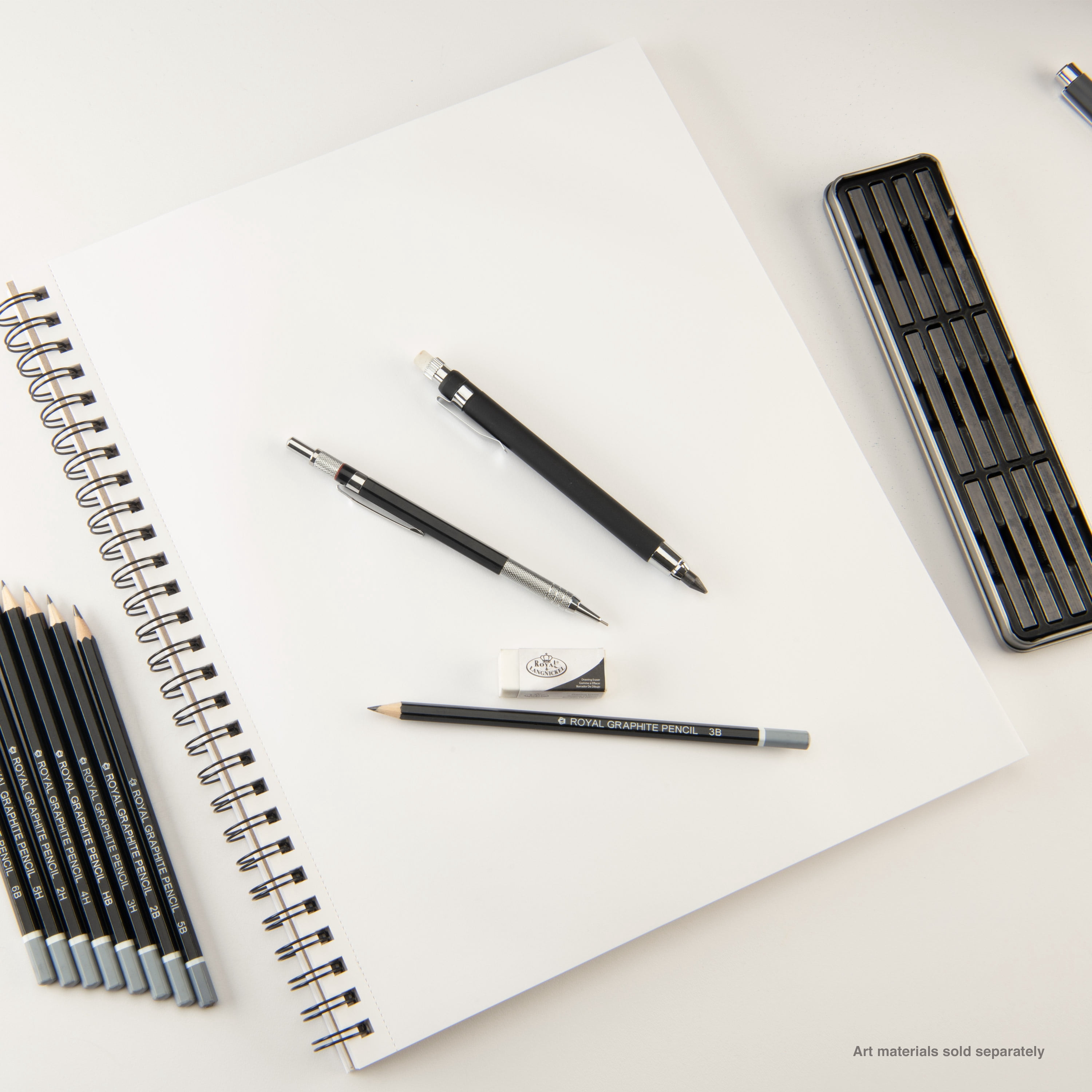 Bee Paper - Bee Inspired 11"x14" Sketching Paper Pad, 100 Sheets, Side Wire, 50lb. 74GSM