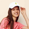 thumbnail image 5 of DALIX Pineapple Dad Hat Cotton Twill Baseball Cap Premium Stitched White, 5 of 6