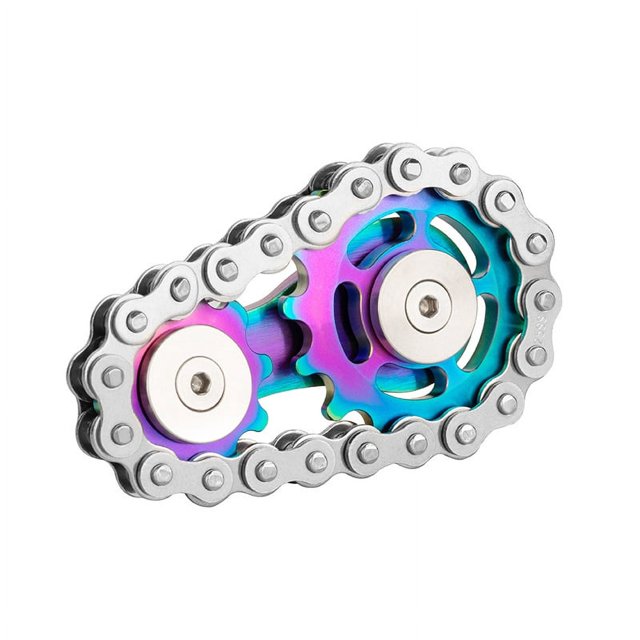 Cadena de bicicleta con cremallera de piñón, novedad, juguete de escritorio, Metal, 1 pieza (colorido)