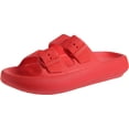 thumbnail image 1 of YAZI Cloud Sandals for Women Men Thick Sole Adjustable Buckles EVA Cloud Slides Slippers, 1 of 13