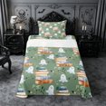 thumbnail image 2 of Erosebridal Kawaii Ghost Twin Sheets 3pcs,Happy Halloween Bedding,Sage Green,1 Flat Sheet, 1 Fitted Sheet and 1 Pillowcase, 2 of 6