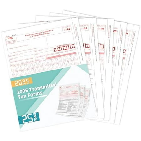 1096 Forms 2025, Transmittal Tax Forms 2025, 25 Pack of 1096 Summary Laser Tax Forms 1096 Forms$$Office