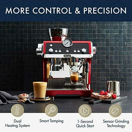 De'Longhi - La Specialista Prestigio Espresso Machine with Active Temperature Control and Dual Heating System - Red