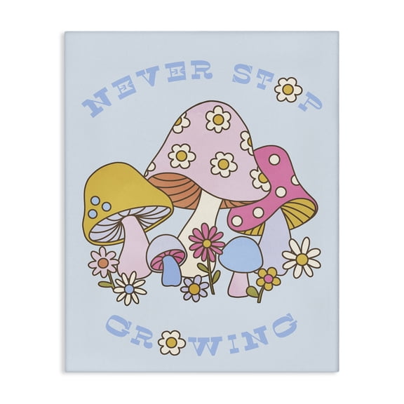 Stupell Industries Eclectic Retro Never Stop Growing Canvas Art, 16 x 20, by Lil' Rue
