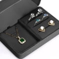thumbnail image 4 of Velvet Ring Storage Box Jewelry Set Box, Velvet Gift Box for Bracelet Necklace Pendant Earring Ring, Small Travel Jewelry Storage Case (Black), 4 of 8