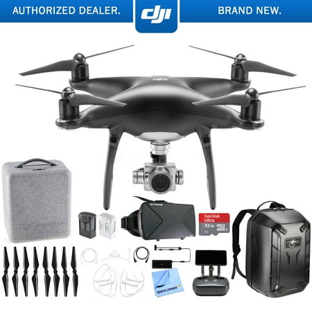 Remote Viewer - DJI Phantom 4 PRO+ Plus Quadcopter Drone w/ Deluxe Controller Obsidian Bundle includes Drone, Propeller Guards, Spare Battery, Hardshell Backpack, Bag, Virtual Reality Viewer and 32GB MicroSD Memory
