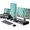 Black, variant on Computer Monitor Riser Stand with Drawer for 2 or 3 Monitors ,Adjustable Length and Angle Desktop Laptop Stand,Office Organizer,Printer,White
