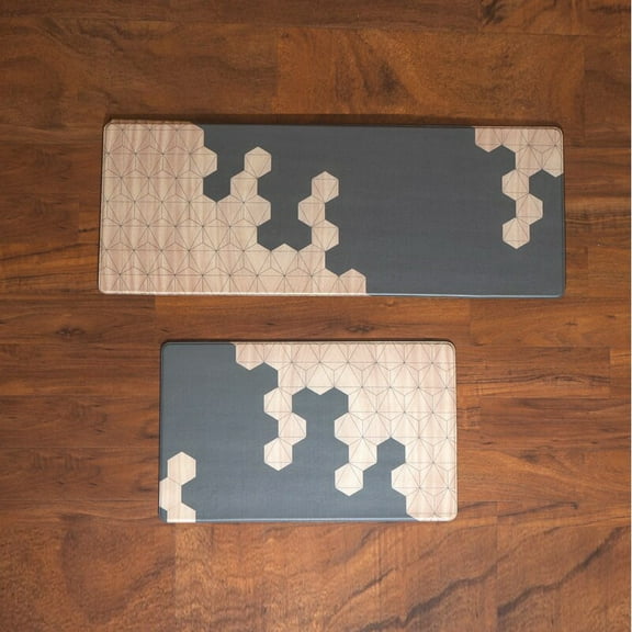 2PC Kitchen Mat Cushioned Anti-Fatigue Kitchen Rug Waterproof Non-Slip Heavy Duty 17.7x30 17.7x47inch
