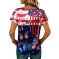 thumbnail image 5 of KDDYLITQ States 250th Anniversary Shirts Womens Usa Star Stripes Short Sleeve T-Shirts Usa Flag Crew Neck 4th Of July Tops Athletic Clothes Deep Red L, 5 of 5