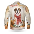 thumbnail image 2 of Happy Thanksgiving Saint Bernard with Turkey Pumpkins Autumn Vibes All Over Print 3D Baseball Jacket St Dog Lover Bomber Jacket Softball - 12018, 2 of 6