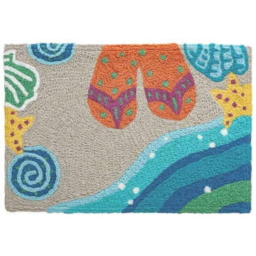 Seaside Sandals Jellybean Accent Washable Rug 20" x 30" JB-DM017